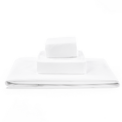 طقم ملاية كلاودي قطن 100% | 3 قطع | 300 خيط / ابيض