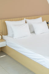 طقم ملاية كلاودي قطن 100% | 3 قطع | 300 خيط / ابيض