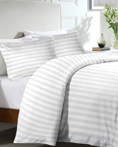 طقم كفر لحاف فندقي قطني فاخر مع 2 كيس خدادية